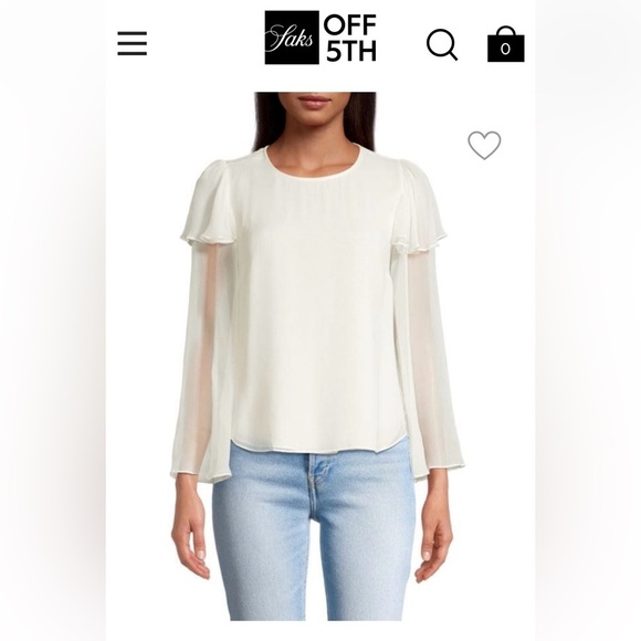 Rebecca Taylor Ruffled Silk Blouse❤️🔥 NWT - Picture 2 of 4